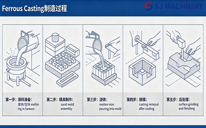 Manufacturing Processes and Considerations for Ferrous Casting