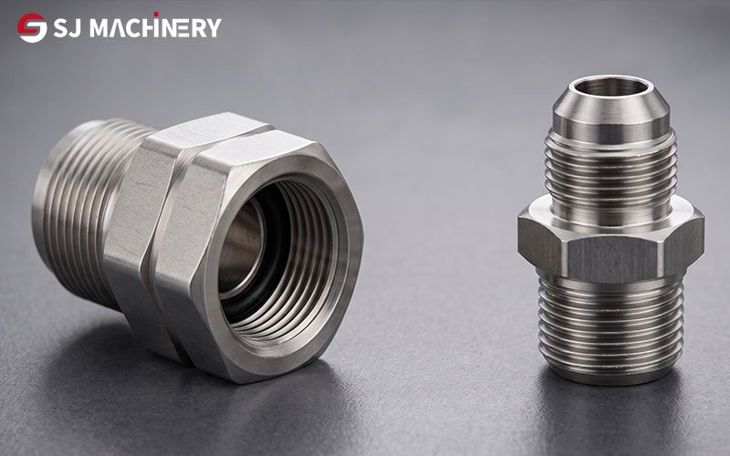 Industrial-Stainless-Steel-Hose-Coupler-ORFS-vs-JIC-37°-Flare-1